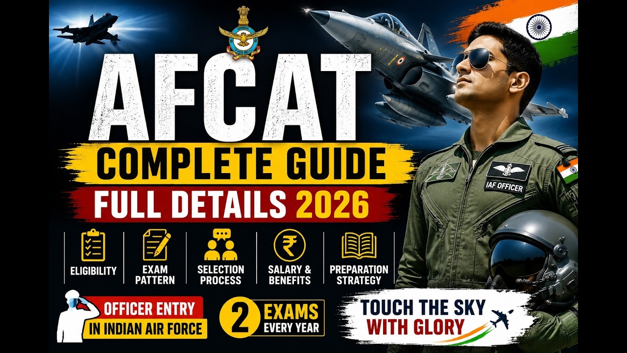 AFCAT 2026 Complete Guide 🔥 | Eligibility, Salary, Exam Pattern, Selection Process