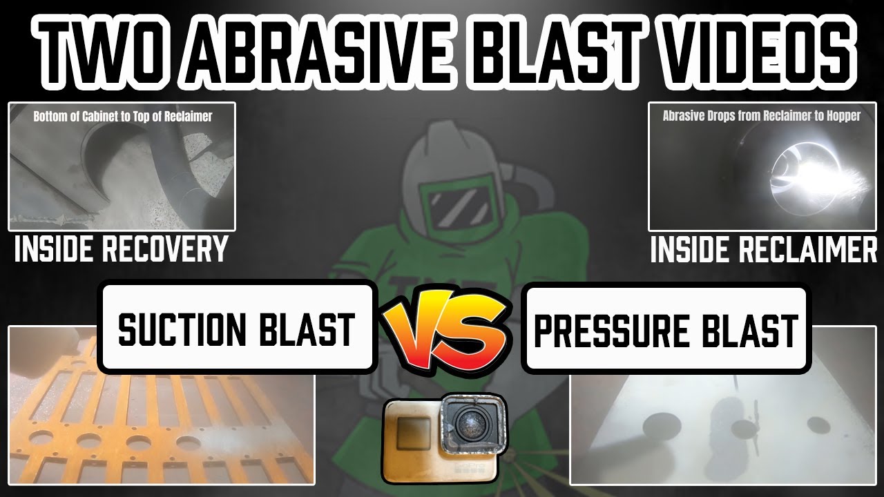 How to Sandblast -TWO Sandblast Videos:  Pressure vs Suction (speed) and GoPro INSIDE Blast Cabinet.