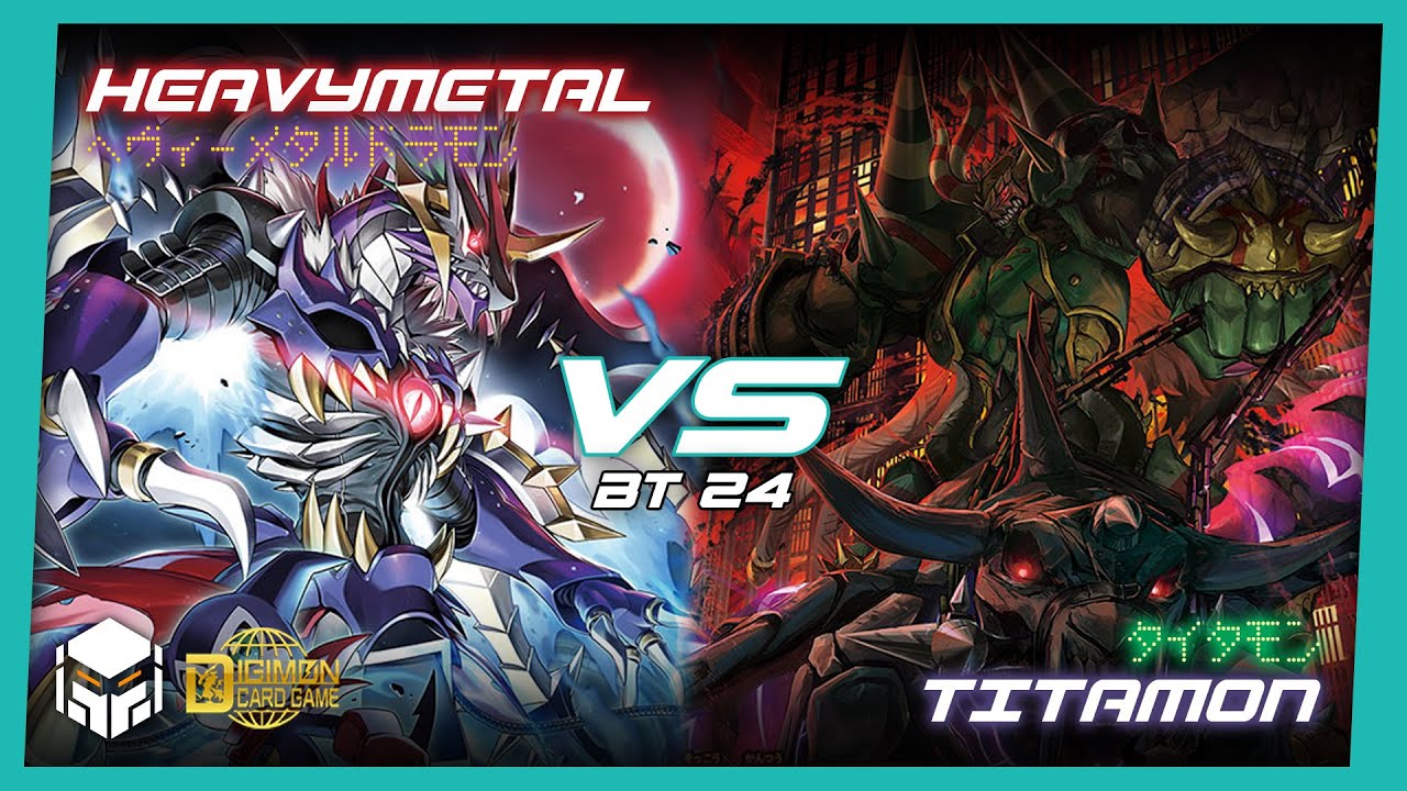 HeavyMetaldramon vs Titamon [Digimon Card Game & TCG BT24]
