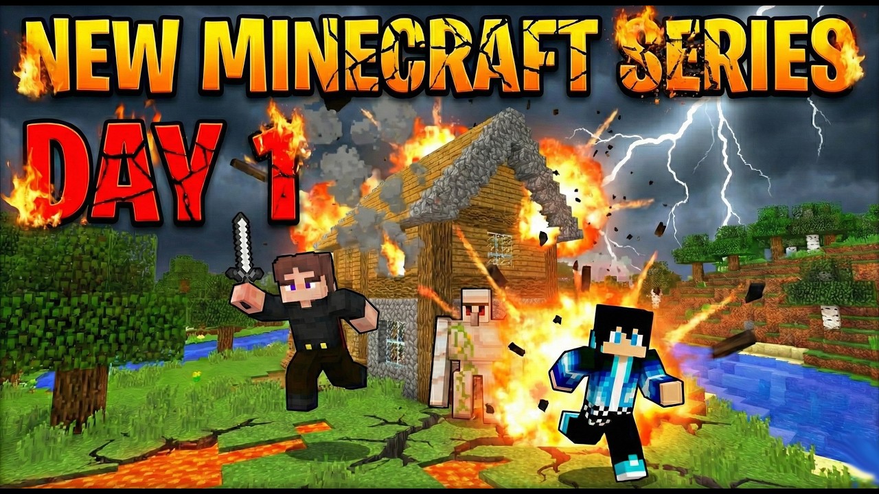 GOD LEVEL Start in Minecraft! 😱 (Day 1) with my friend