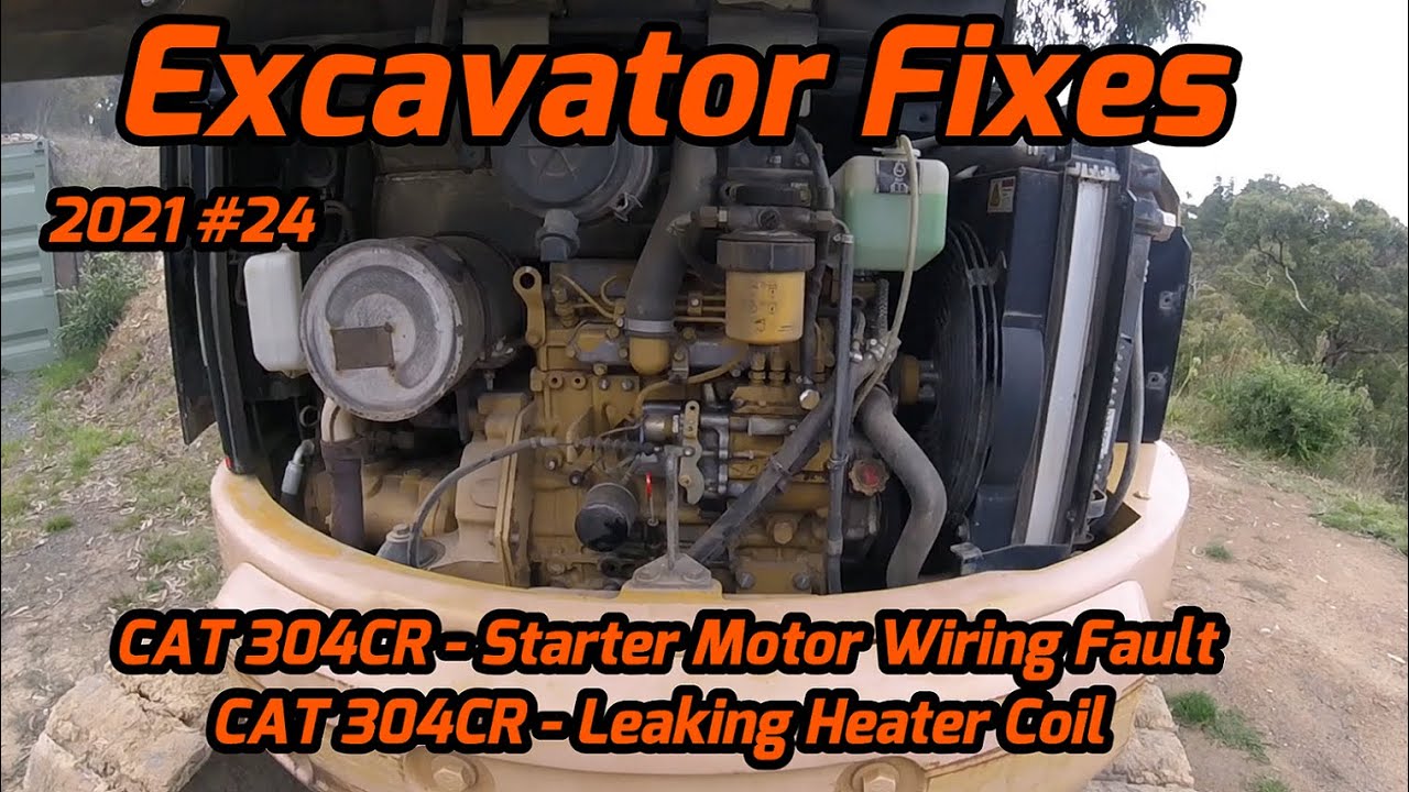 CAT 304CR Excavator. Starter Motor Fault. Leaking Heater Coil Bypass - 2021 #24