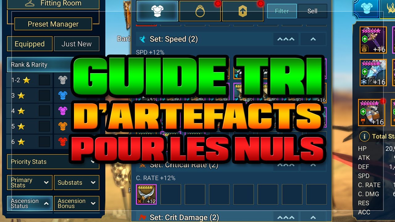 Trier ses artefacts c'est facile ! | Guide du d&eacute;butant