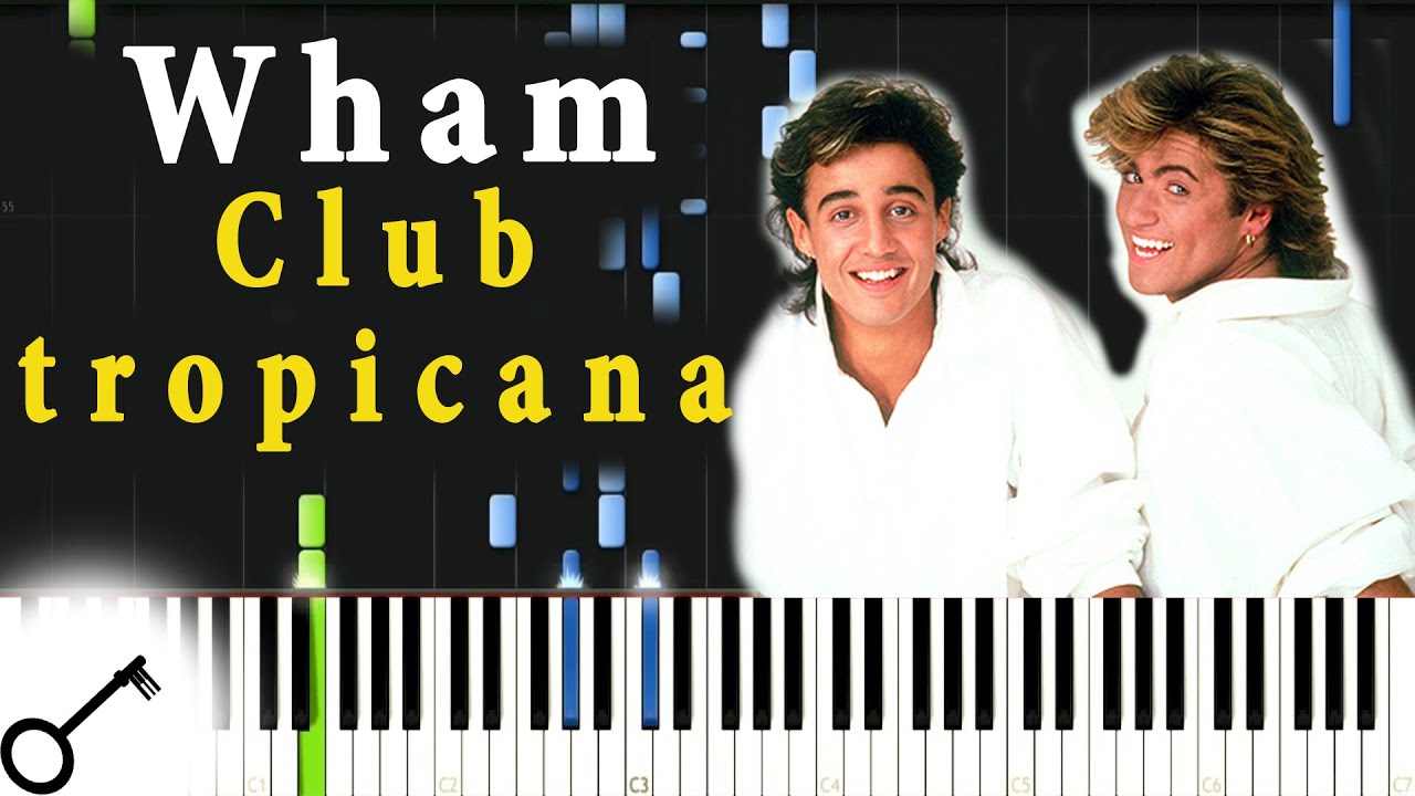 Wham - Club tropicana [Piano Tutorial] Synthesia | passkeypiano