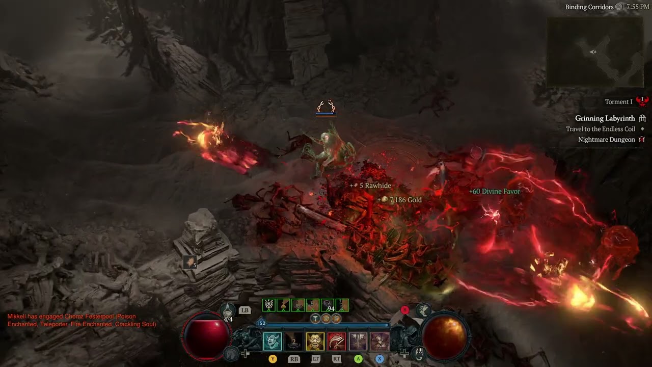 Diablo IV-  Grinning Labyrinth Nightmare Dungeon
