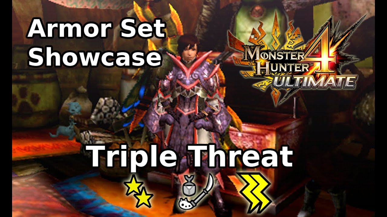 MH4U Armor Set Showcase: Triple-Threat Support-Glaive