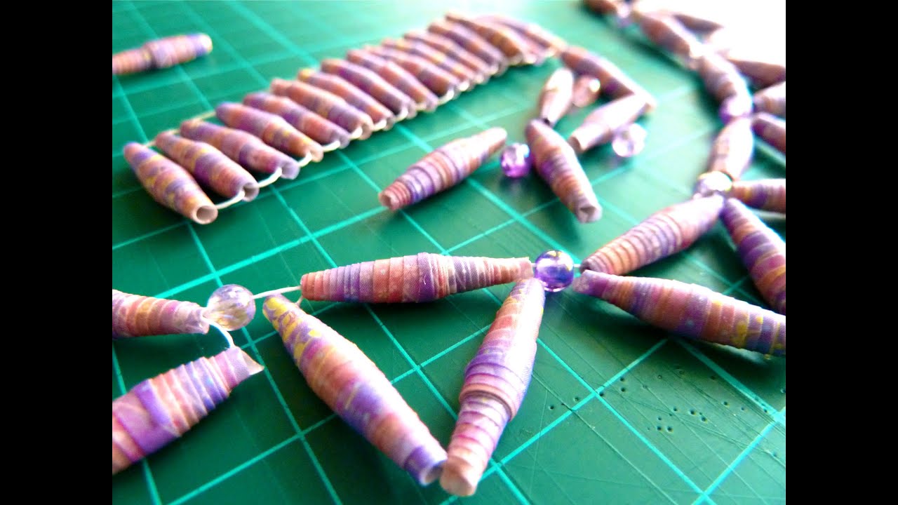 DIY Paper Beads And Necklace