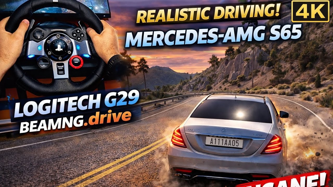 Mercedes S65 AMG V12 – Insanely Realistic 4K G29 Gameplay