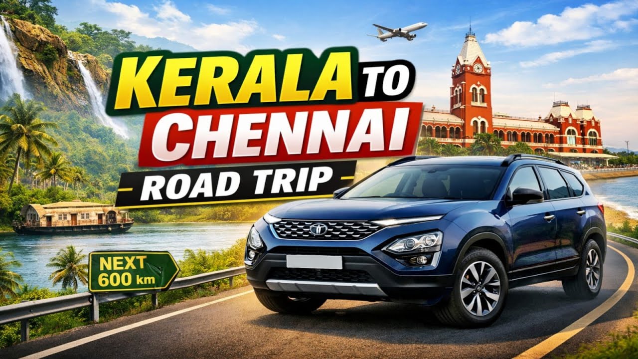 Kerala to Chennai Road Trip Vlog 🚗 | Tata Safari Long Drive | Scenic Highways & Travel Experience