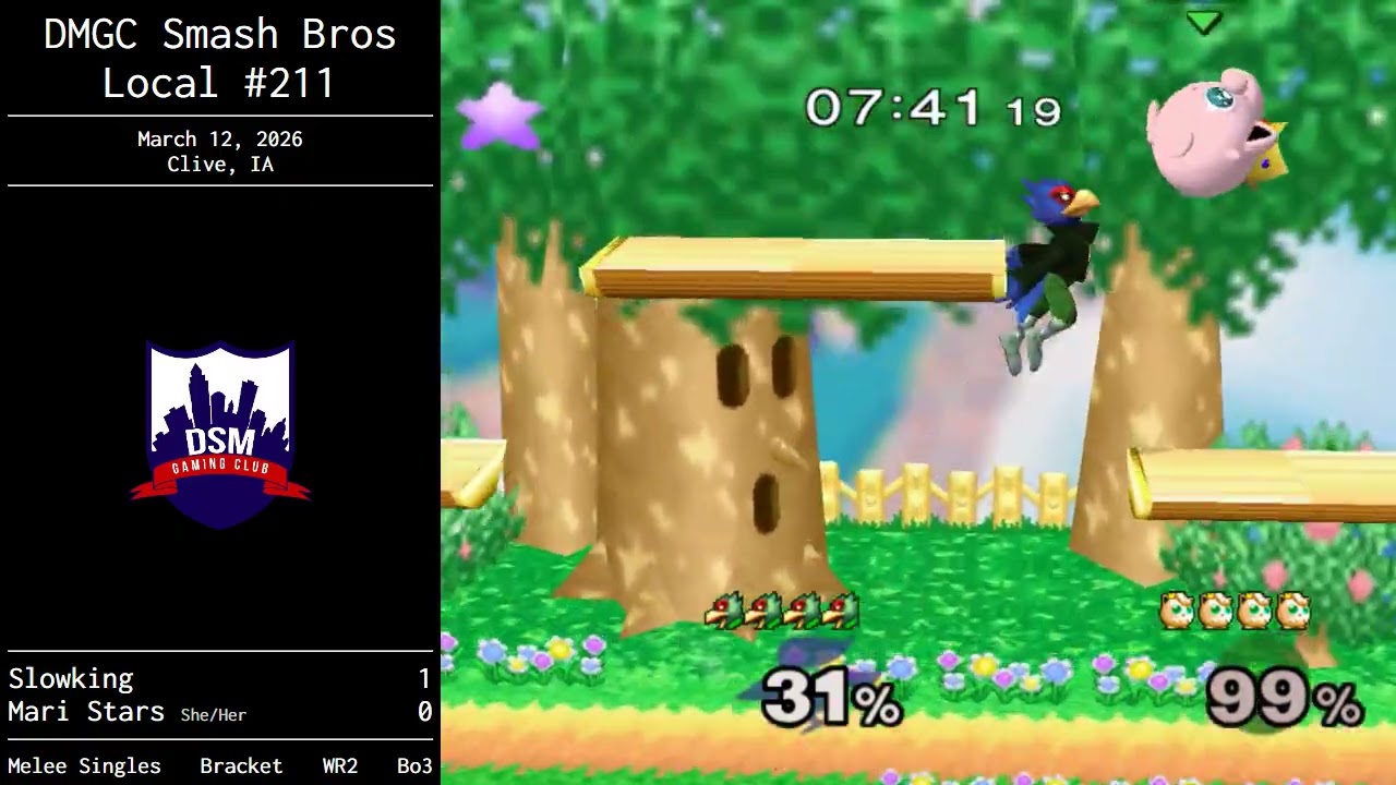 Slowking vs Mari Stars – DMGC Smash Bros Local #211 – Winners Round 2