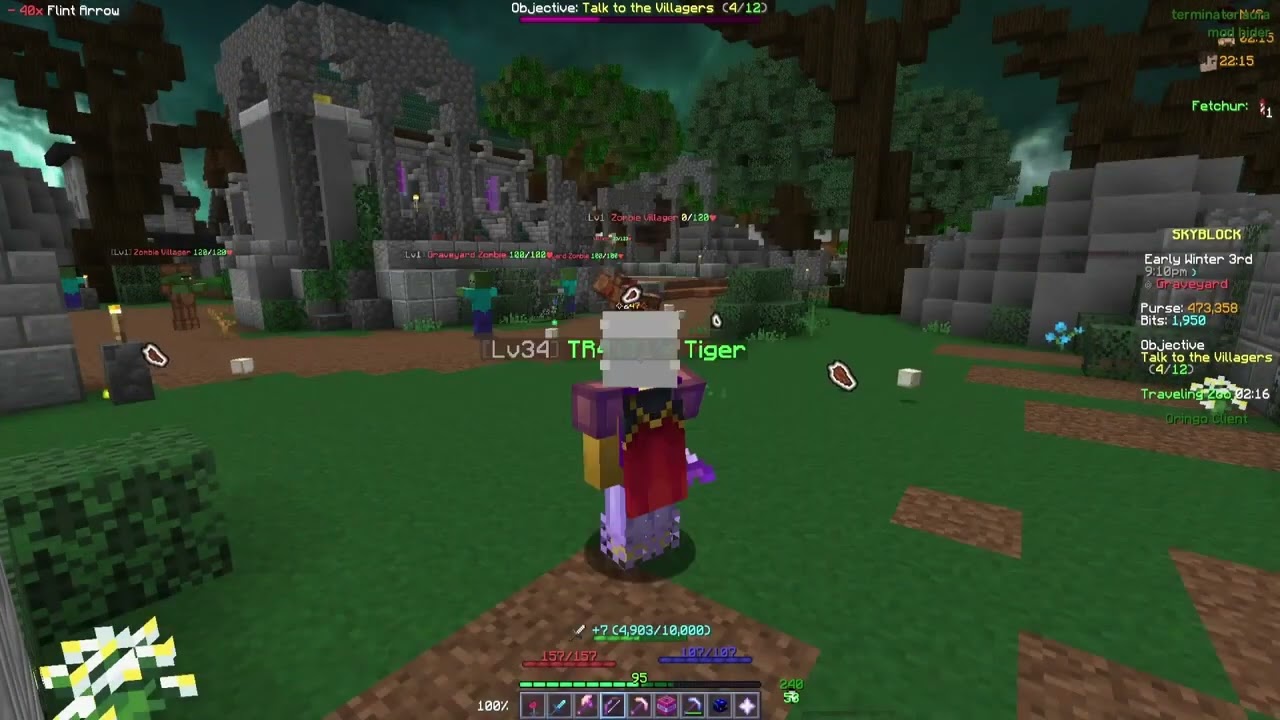 Unbannable Terminator Aura!   Oringo client   Hypixel skyblock