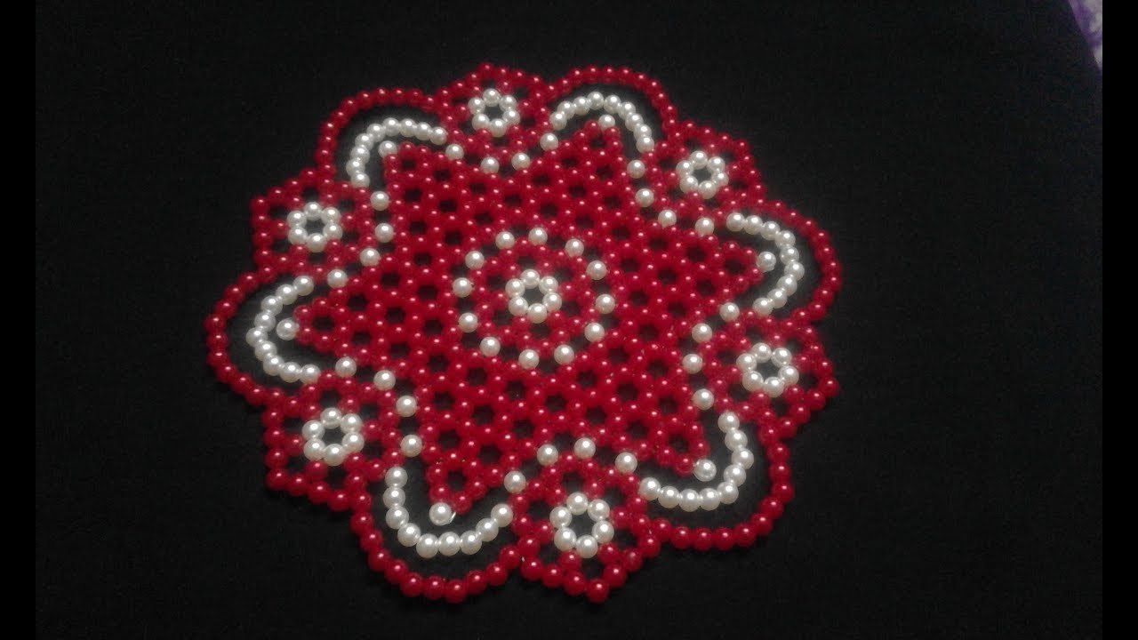 how to make a beaded table mat/beaded table mat making/table mat making tutorial...@Kate Brush