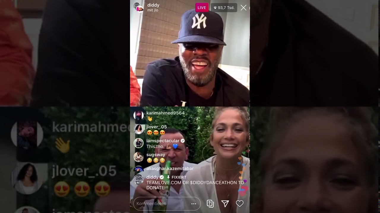 Jlo and Diddy Live on Instagram - Easter Sunday