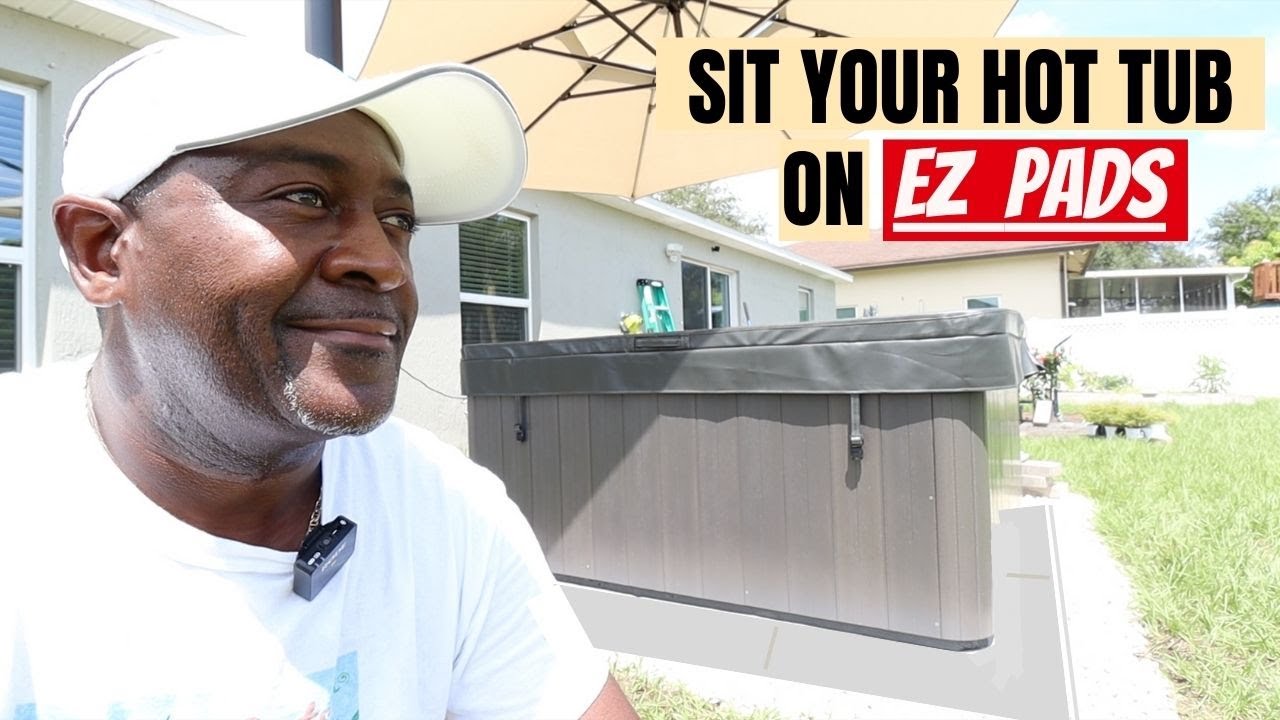 SIT YOUR HOT TUB SPA ON EZ PADS (AN INEXPENSIVE ALTERNATIVE)| SOUTH 🌞 FLORIDA