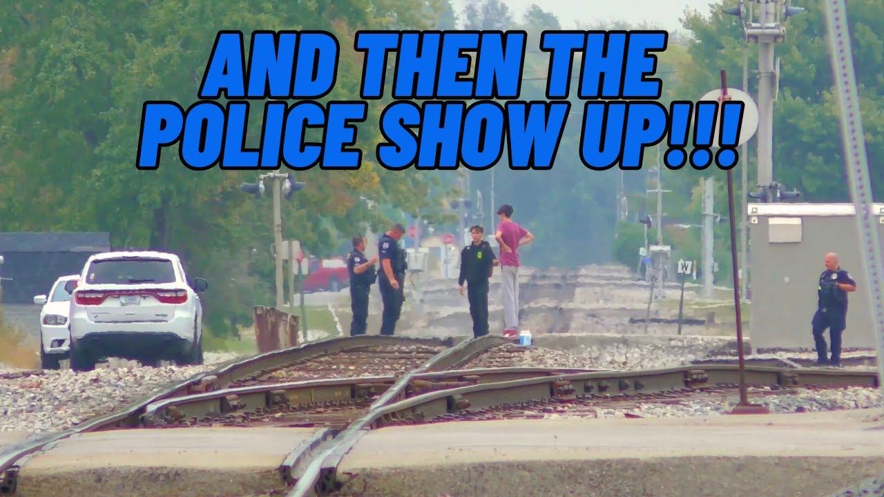 Police surround some trespassers that have a weapon on a busy Main-Line and then this happened....