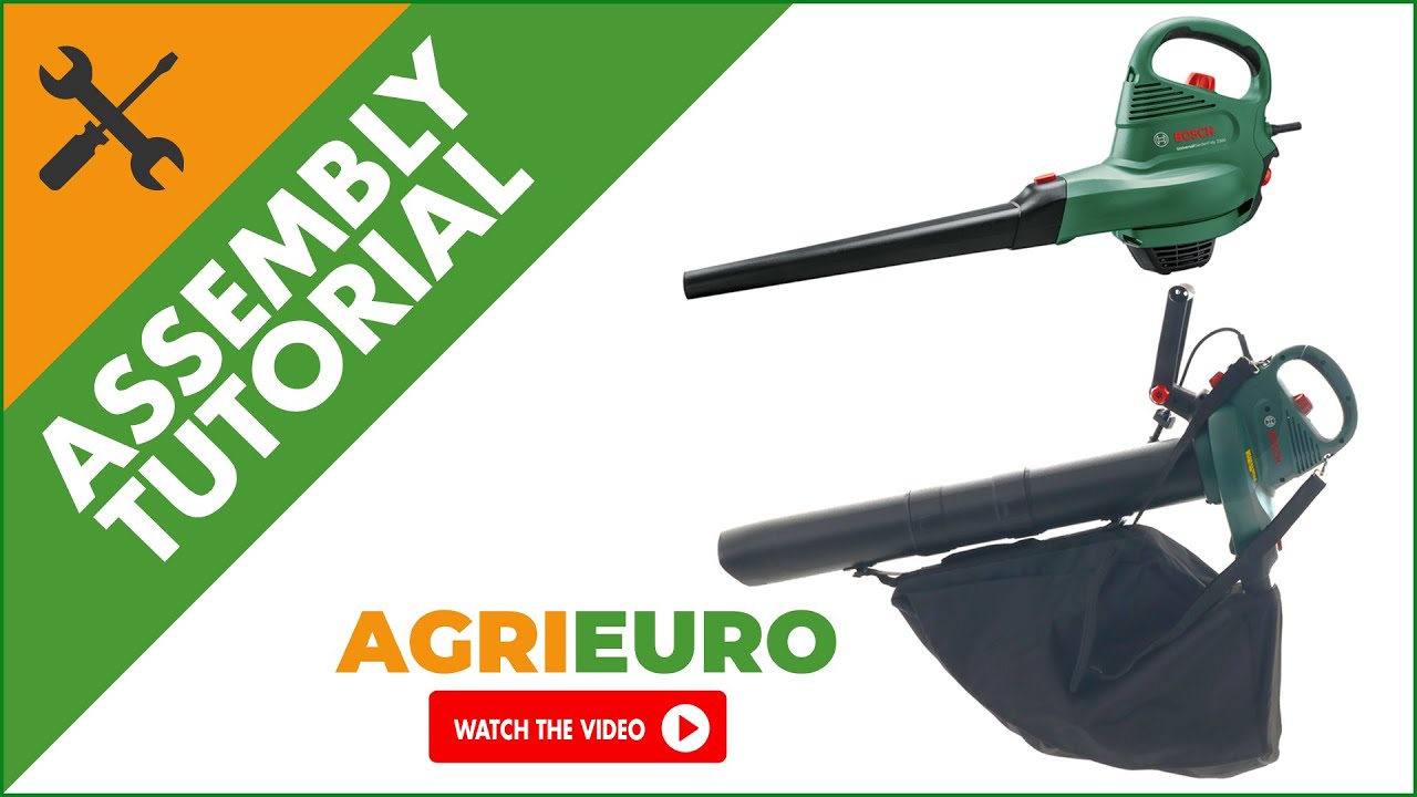Bosch Universal Garden Tidy 3000 Leaf Blower and Vacuum - Assembly tutorial