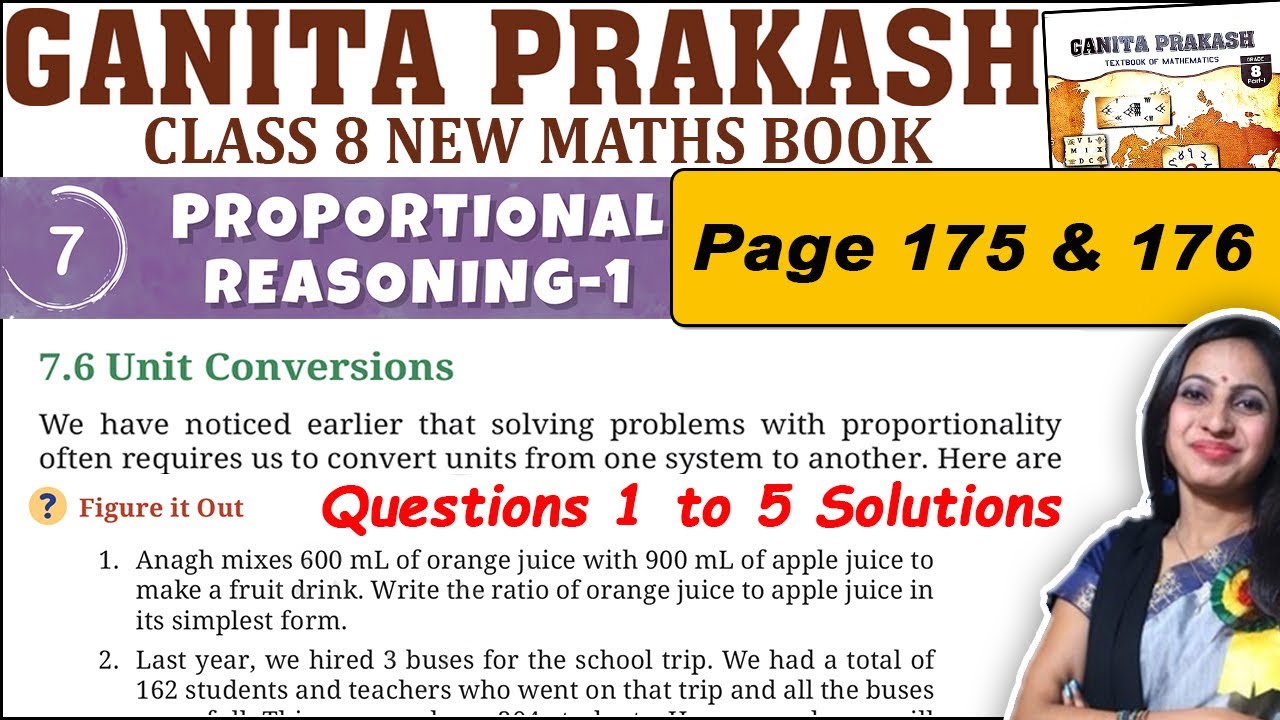 Class 8 Maths Ganita Prakash Solutions | Chapter 7 Proportional reasoning | Page 175 & 176 Solution