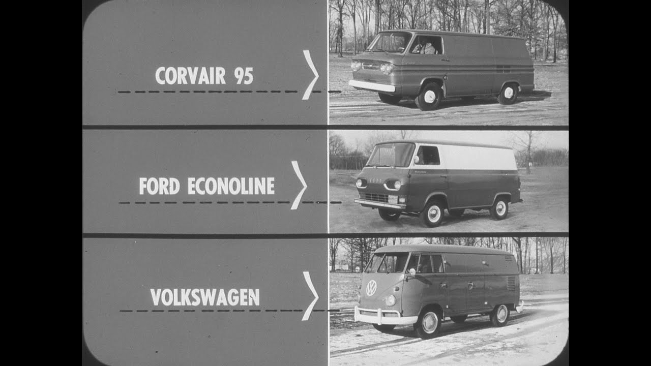 CORVAIR FC 95 Vs FORD ECONOLINE & VOLKSWAGEN VAN 1961