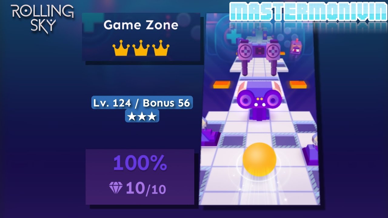 「Rolling Sky」Game Zone | Bonus 56 ★★★ | MasterMonivin