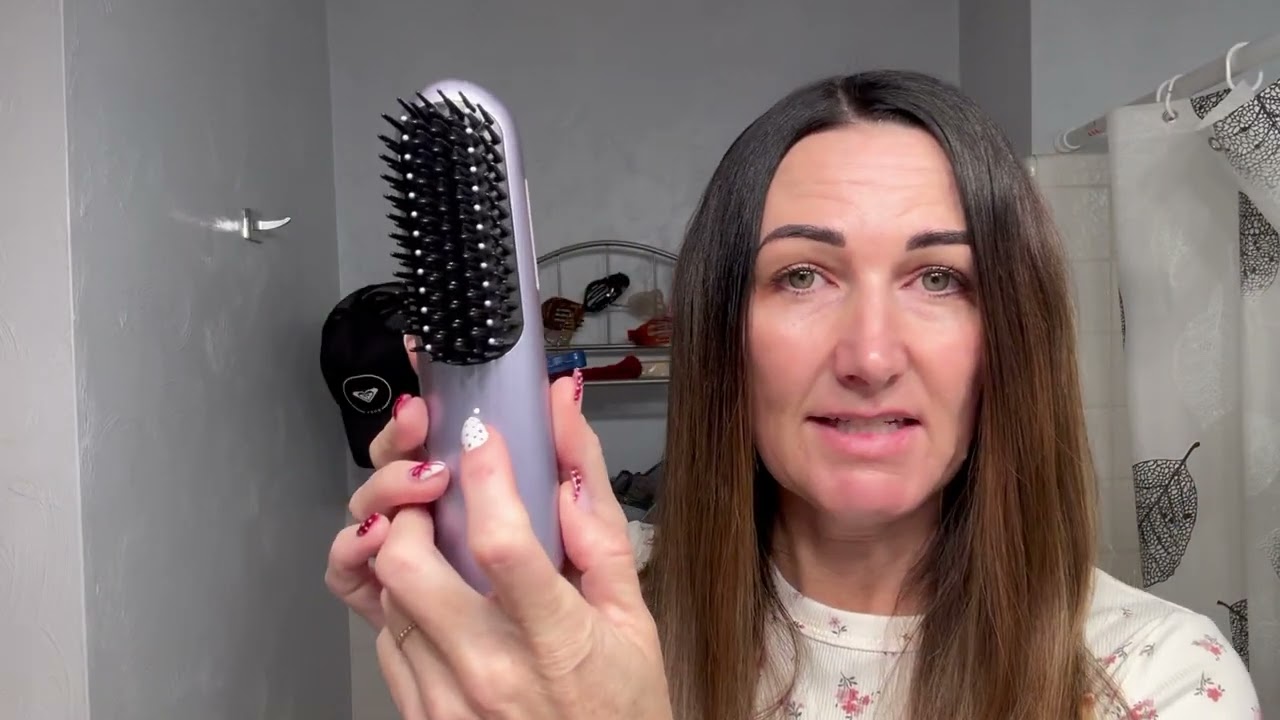 The girls in this household love this cordless travel straightener brush.