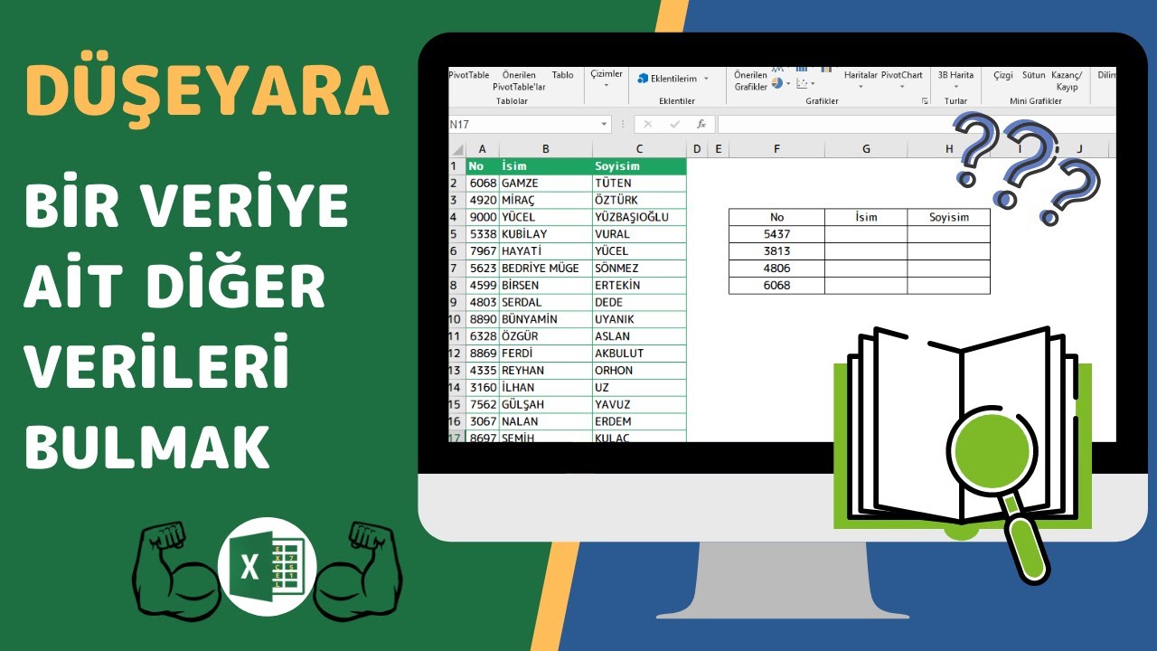 EXCEL DÜŞEYARA İLE TABLODAN VERİ ÇEKMEK | EXCEL 751 #excel #excel751