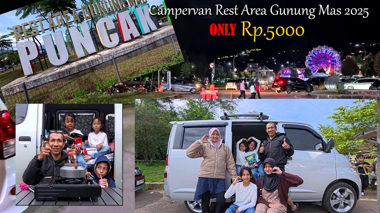 Campervan Granmax || Rest Area Gunung Mas Puncak 2025 || Family Campervan || Camping Murah