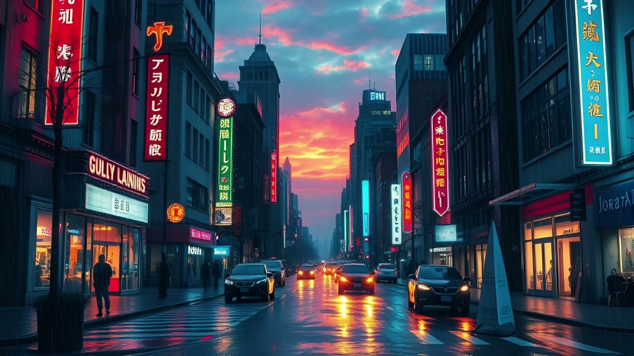 Cold neon Lights on empty Streets
