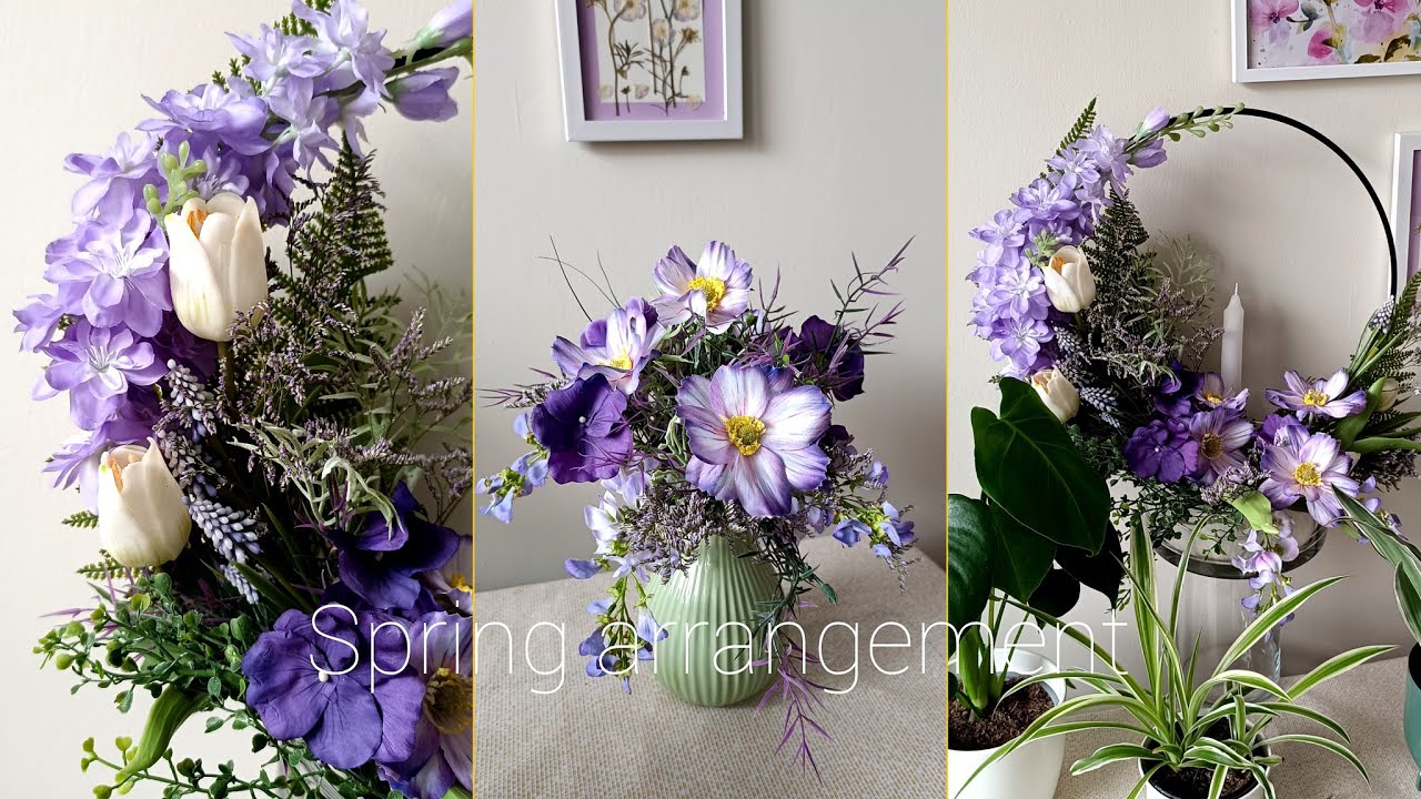 Jarní výzdoba z umělých květin🌸purple durable decorations🌸 homemade spring creations 