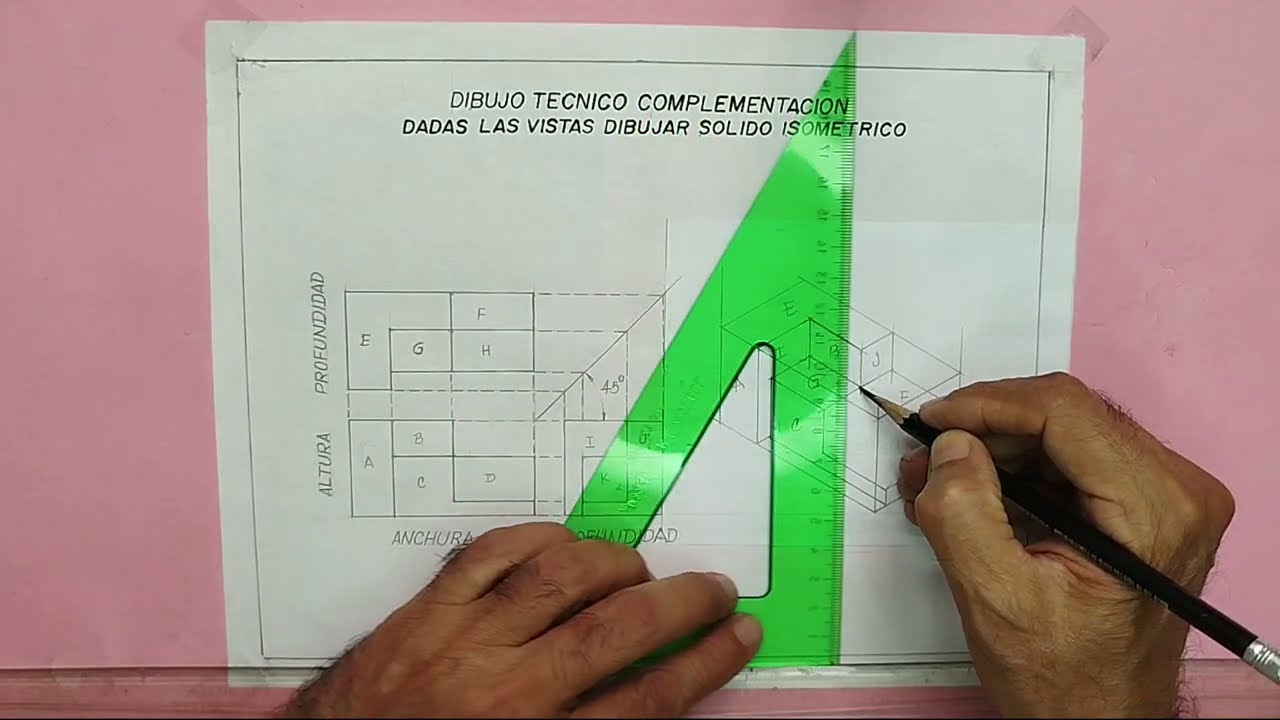 DIBUJO TECNICO - DIBUJAR ISOMETRICO - DADAS LAS VISTAS