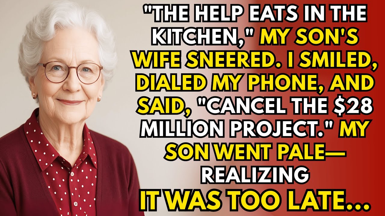 My Daughter-in-Law Called Me Kitchen Help — I Made One Call That Shattered Their $28M Plans