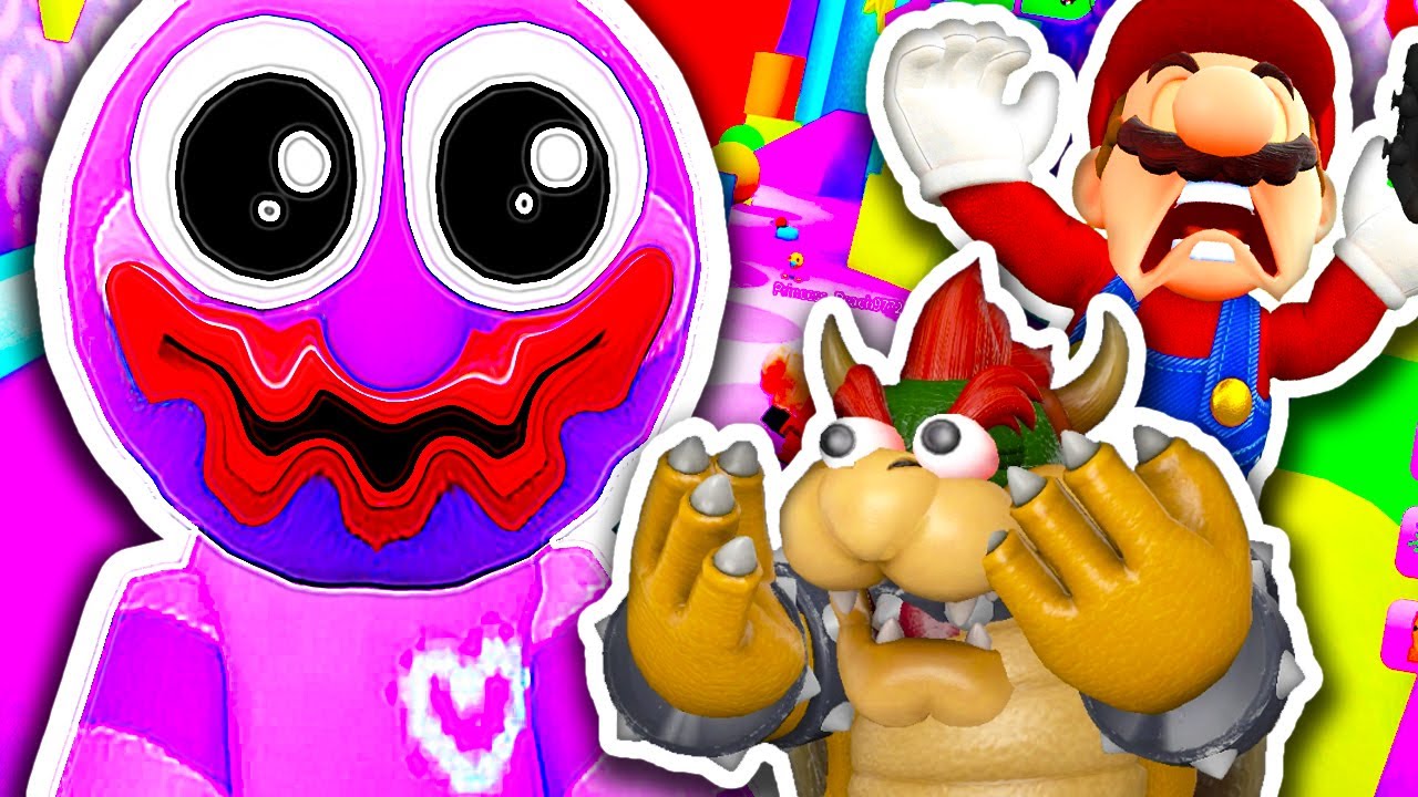 🌈🍬 EVIL MR SMILEY ESCAPE with MARIO 🎨💫 Bowser Plays Roblox Escape Mr Smiley's Daycare OBBY Ft. MARIO