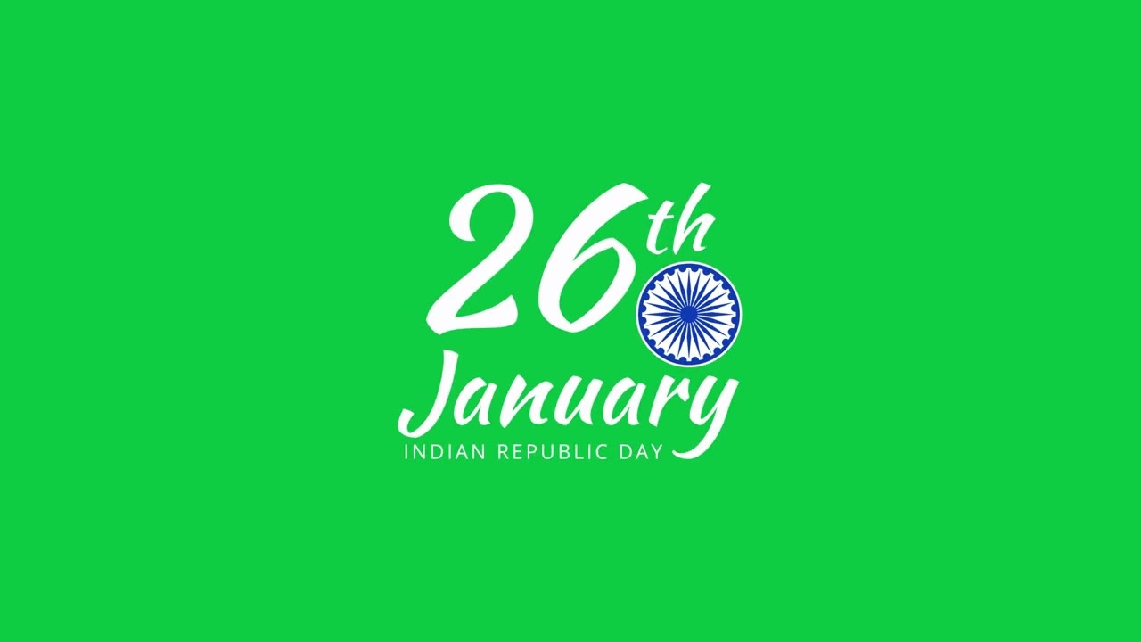 Patriotic Graphic Celebrating India&rsquo;s Republic Day on 26 January Animation | Green Screen