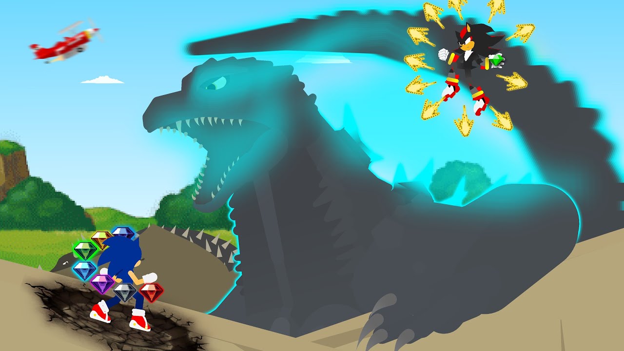 Sonic and shadow vs Godzilla. Chapter. 2
