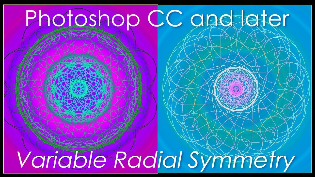 Photoshop CC 2018: Create Beautiful Mandalas & Spirographs using Variable Radial Symmetry.