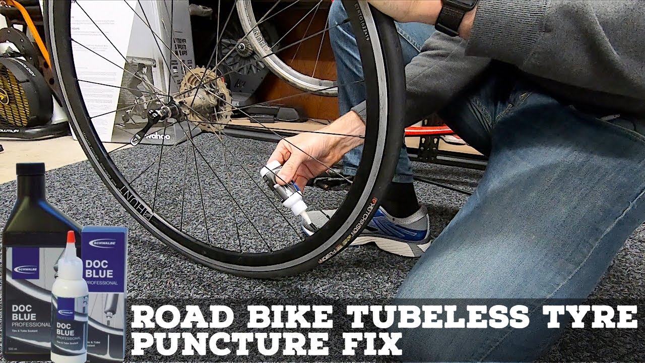 Road Bike Tubeless Tyre Puncture Fix // Hutchinson 25mm Tubeless