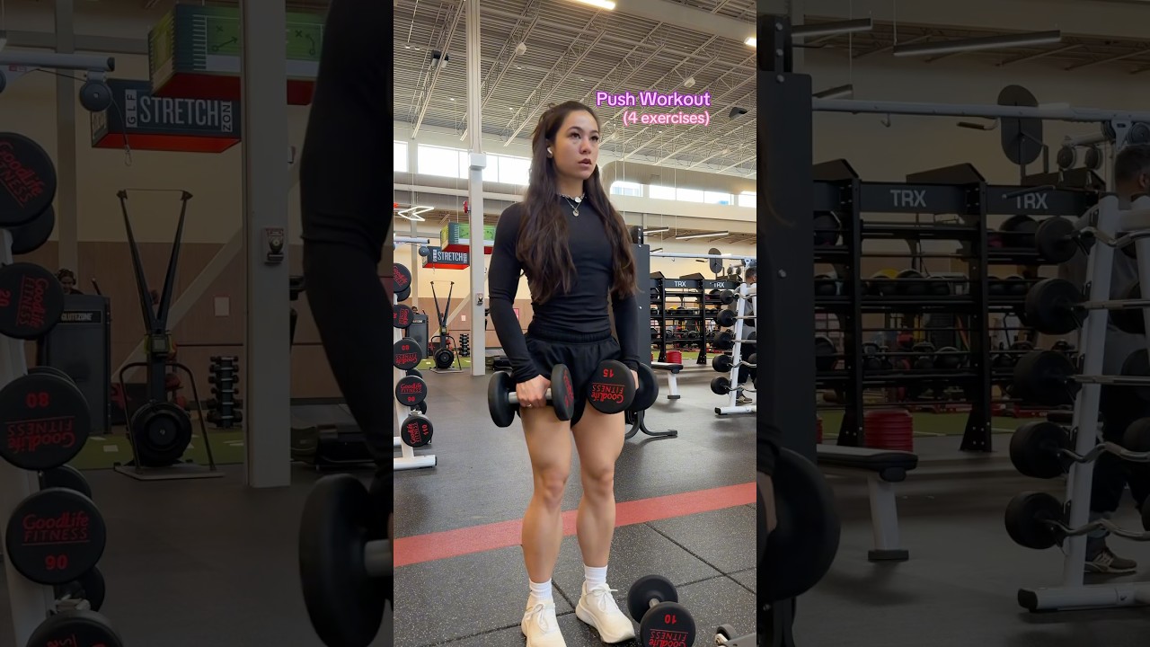SHOULDERS + CHEST WORKOUT (4 exercises) #upperbodyworkout #shoulderworkout #fitnesstips