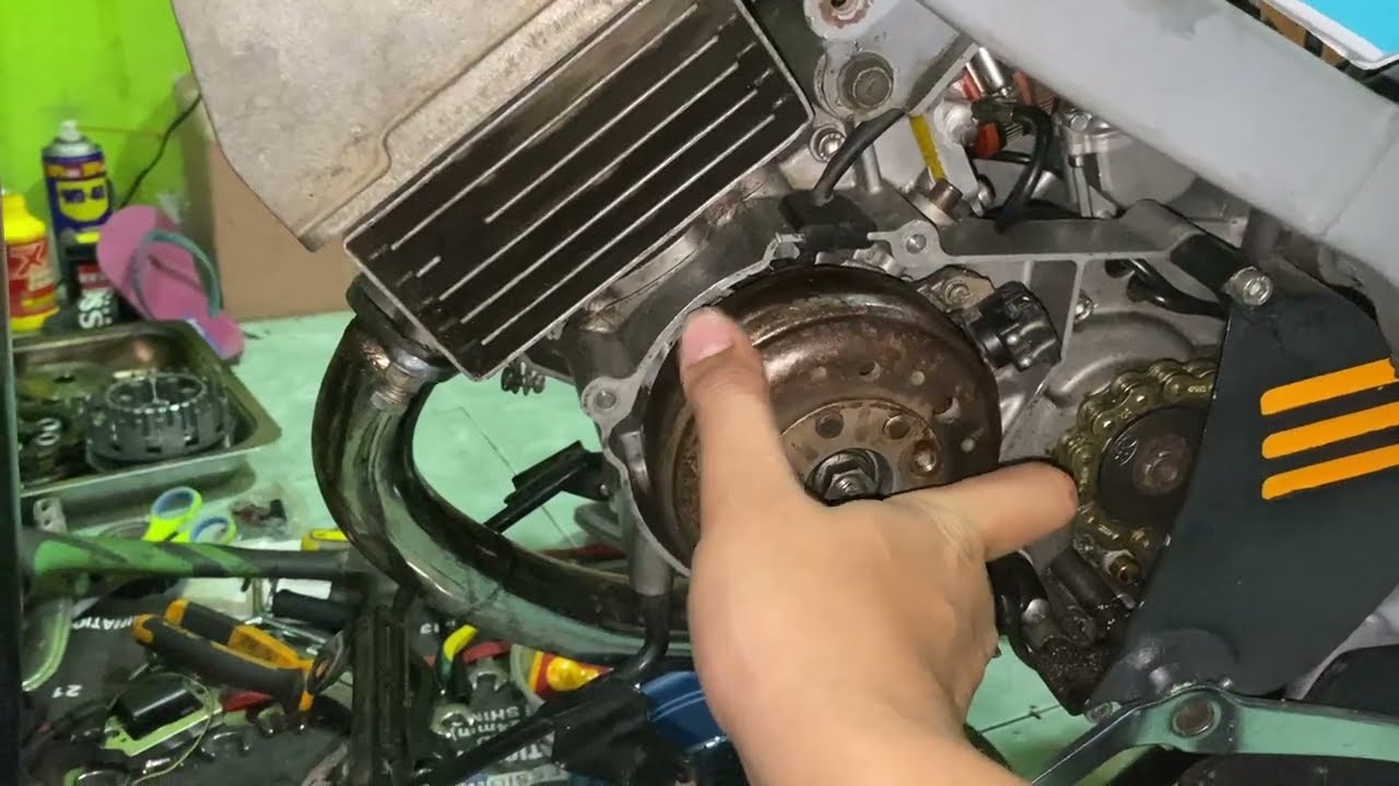 Bunyi kasar satria 2 tak di bagian magnet saat di putar