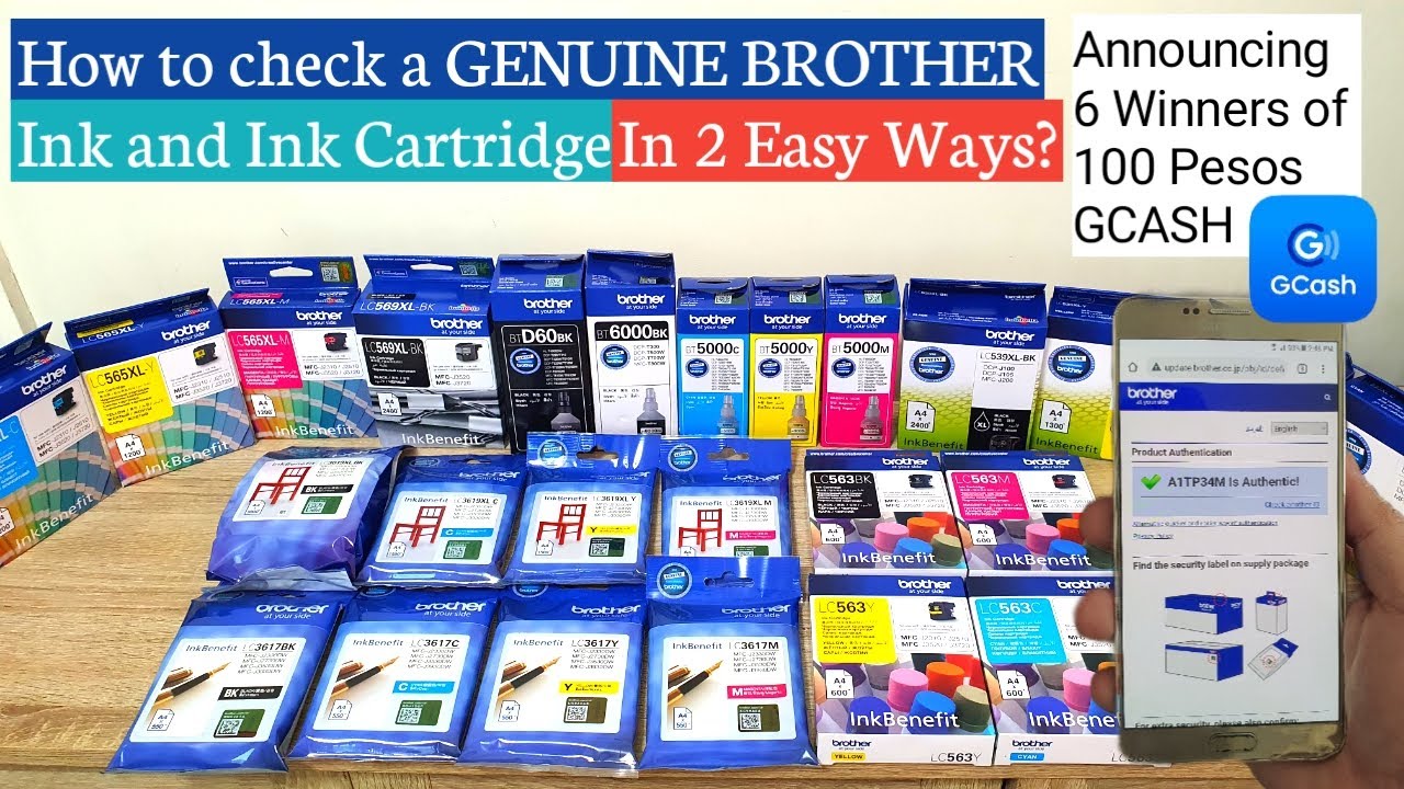 How to Determine a GENUINE BROTHER Ink and Ink Cartridge | Announcing 6 WINNERS of 100 PESOS GCASH