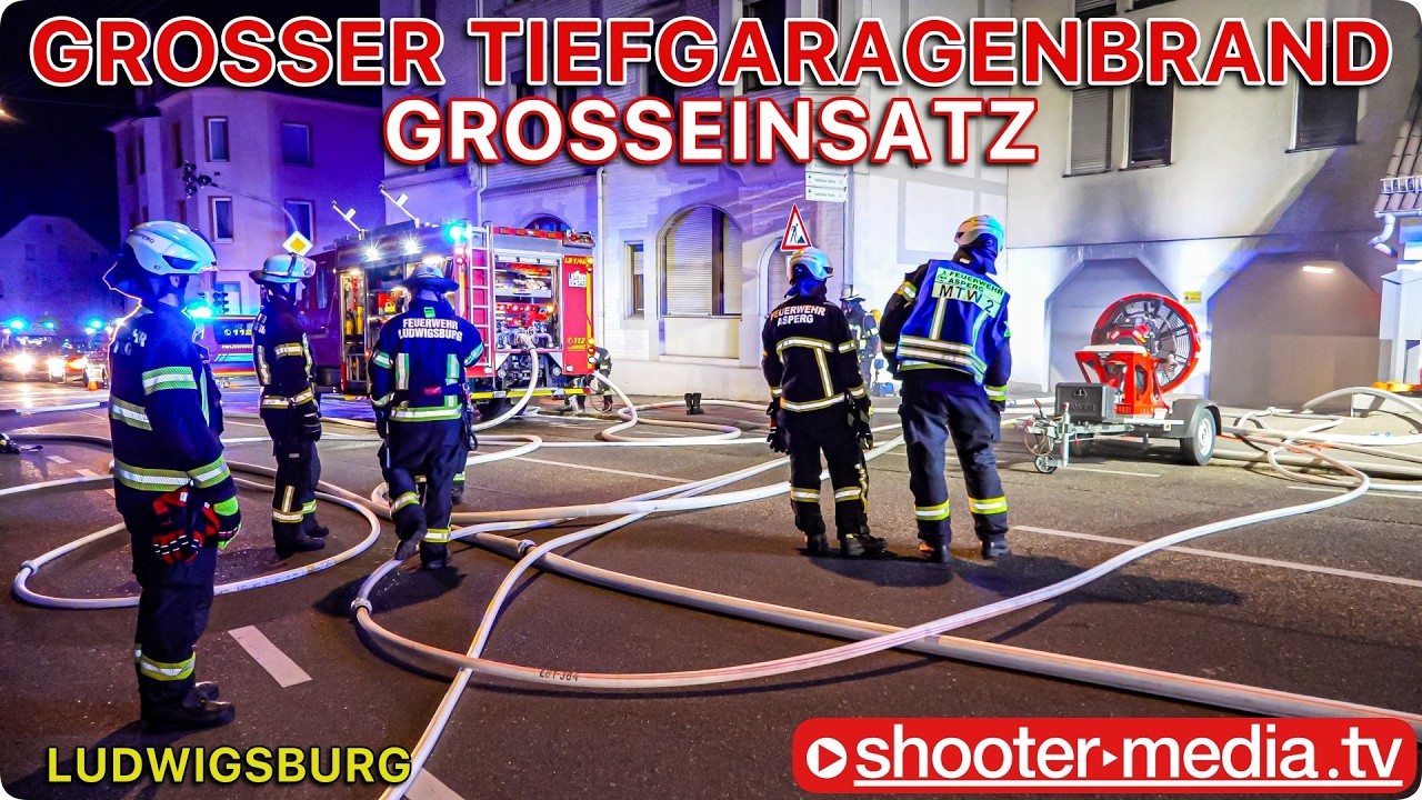 🚒 🔥 GROSSEINSATZ bei TIEFGARAGENBRAND 🔥 🚒 | Mehrere Fahrzeuge brennen