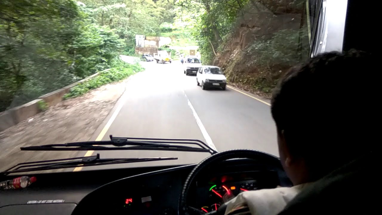 Thrilling Volvo Bus Ride Through the Ghat Roads! 🚍🌄 #ScenicDrive #VolvoExperience