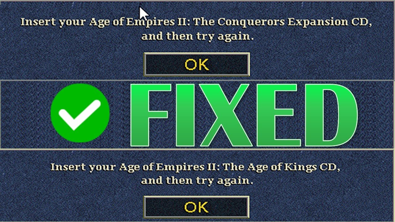 Исправлена ​​ошибка, из-за которой диск Age of Empires 2 не вставлялся в кампании и одиночную игру.