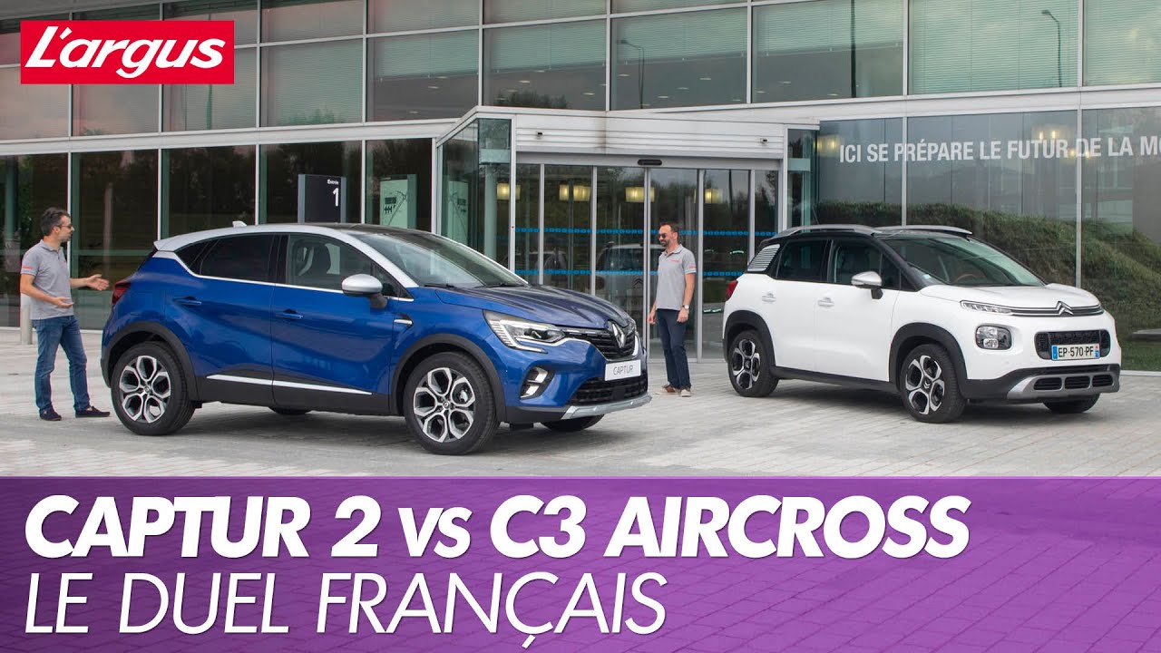Renault Captur 2 vs Citroën C3 Aircross : premier match statique en vidéo