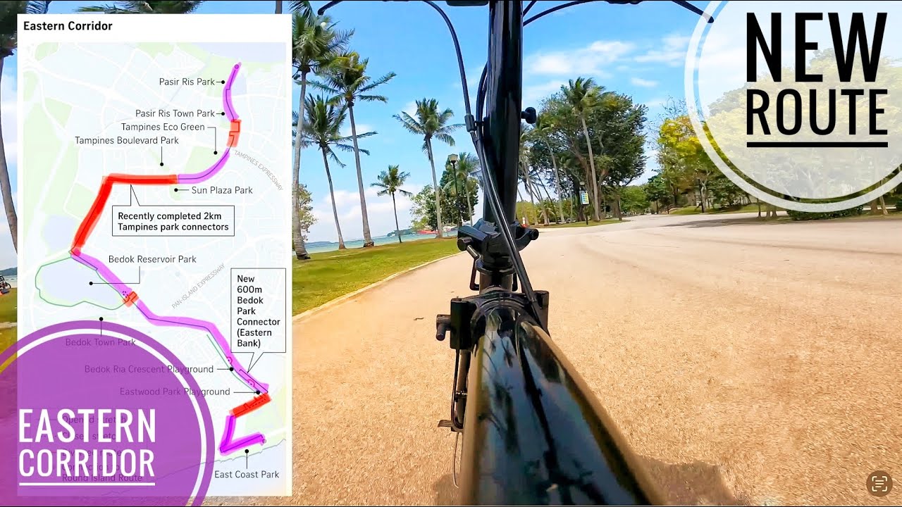 New Eastern Corridor PCN | Virtual Tour South to North | Cycle Singapore 4K #brompton