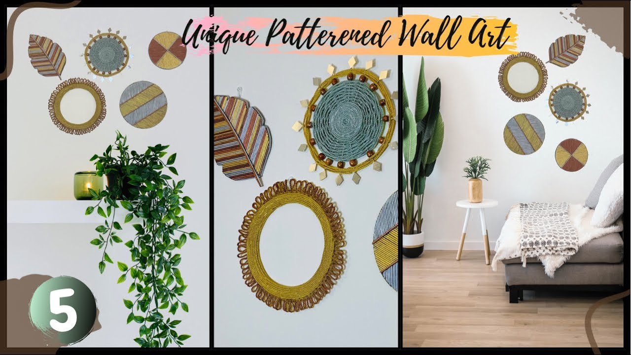 5 BOHO Styled Patterned Wall Art Ideas| GADAC DIY| Wall Decoration Ideas|Craft Ideas for Home Decor