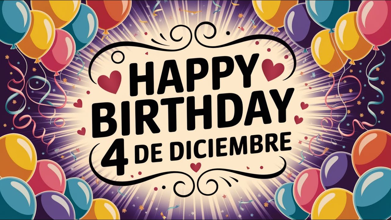 Feliz Cumplea&ntilde;os 4 de Diciembre - &ldquo;Canci&oacute;n para Cumplea&ntilde;os del 4 de Diciembre &ndash; Felicitaci&oacute;n Musical