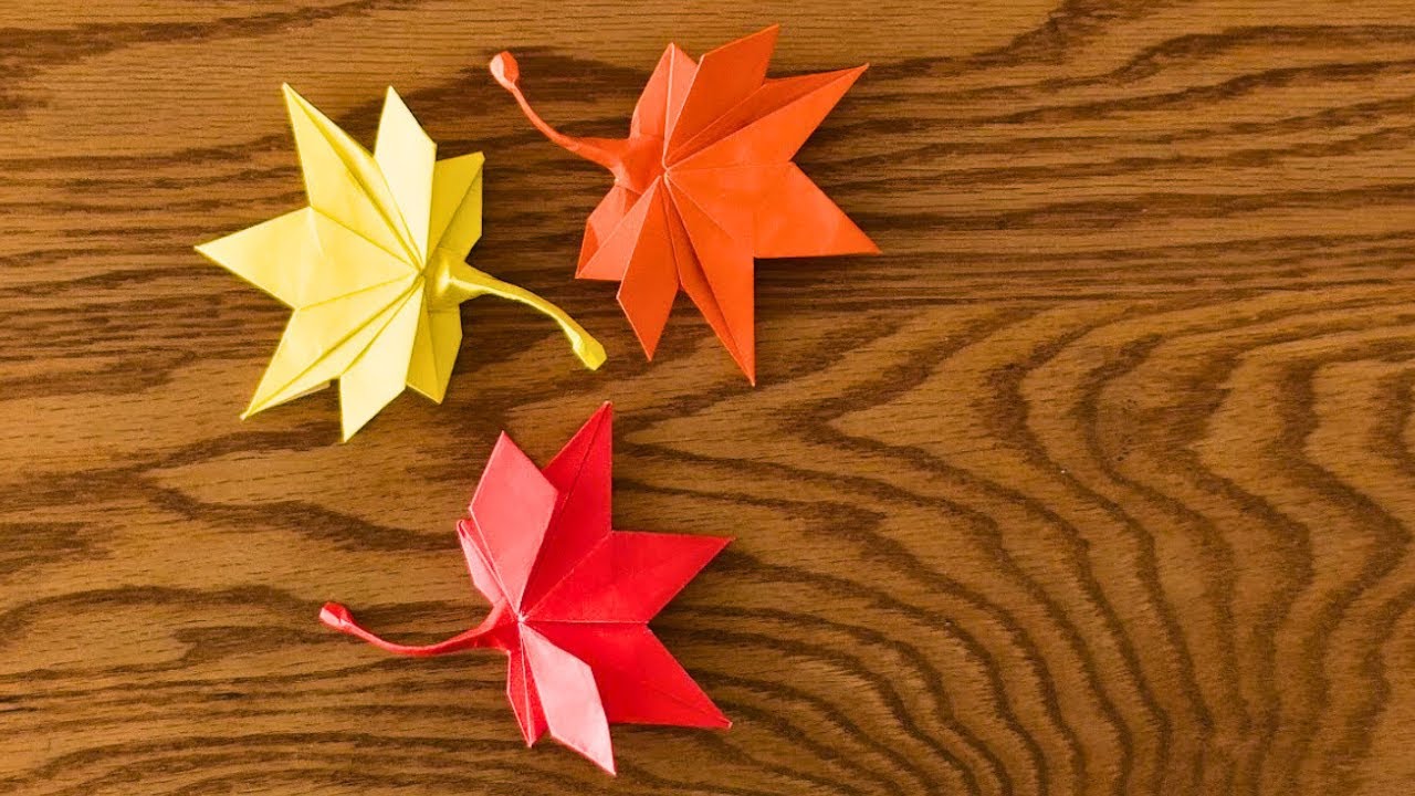 Как сделать красивые и реалистичные осенние листья с помощью оригами. Классные опавшие листья