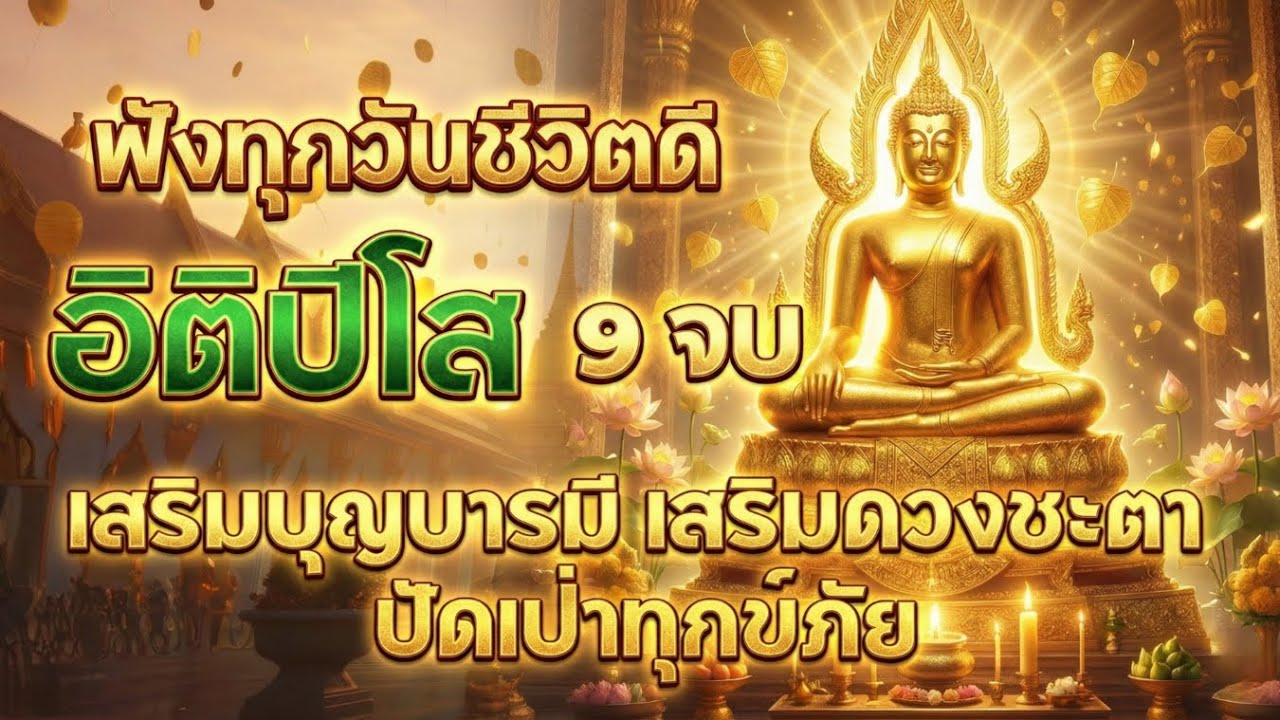 อิติปิโส 9 จบ ฟังทุกวันชีวิตดี เสริมบุญบารมี เสริมดวงชะตา ปัดเป่าทุกข์ภัย