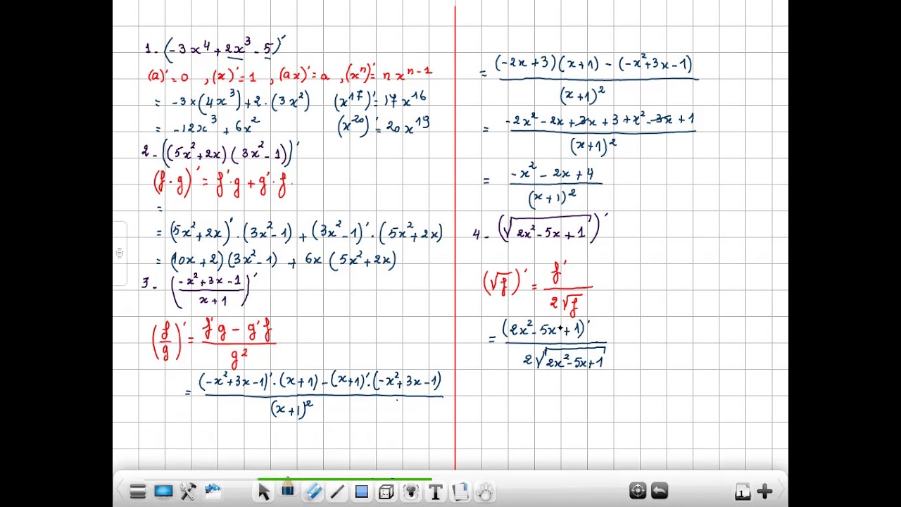 Calcul des dérivés