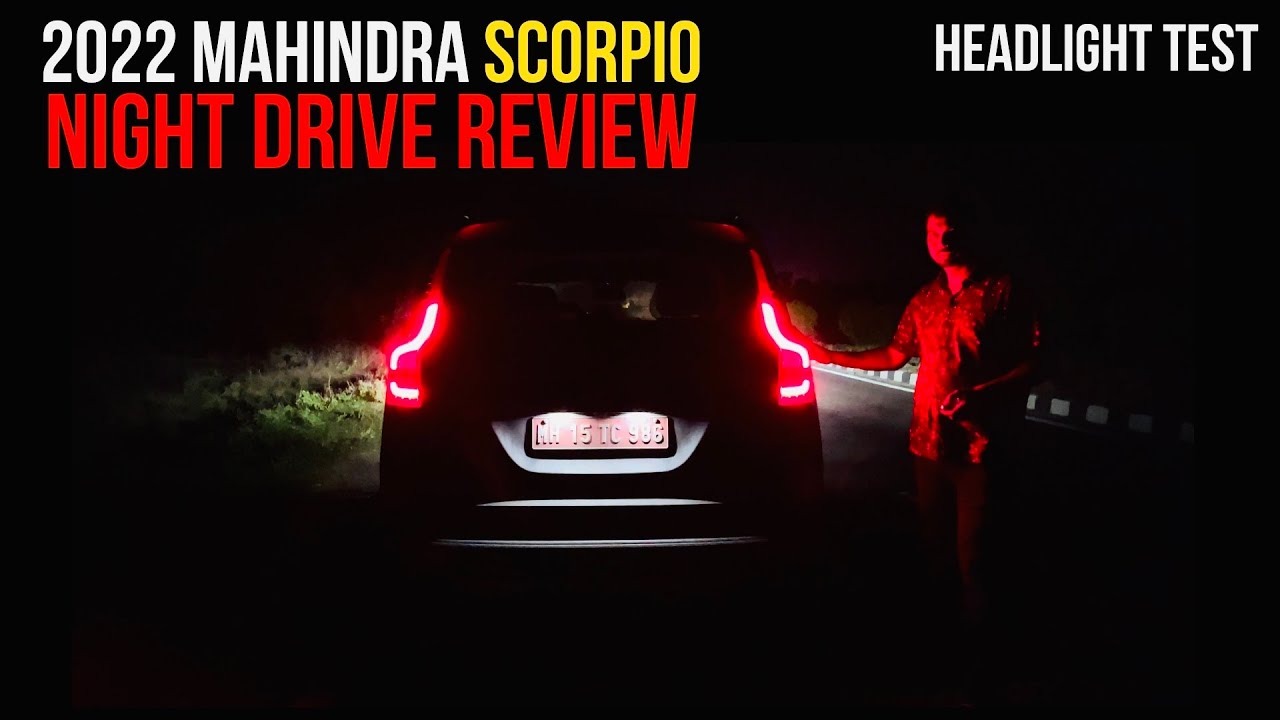 2022 New Mahindra Scorpio NIGHT DRIVE Review - Headlight Test