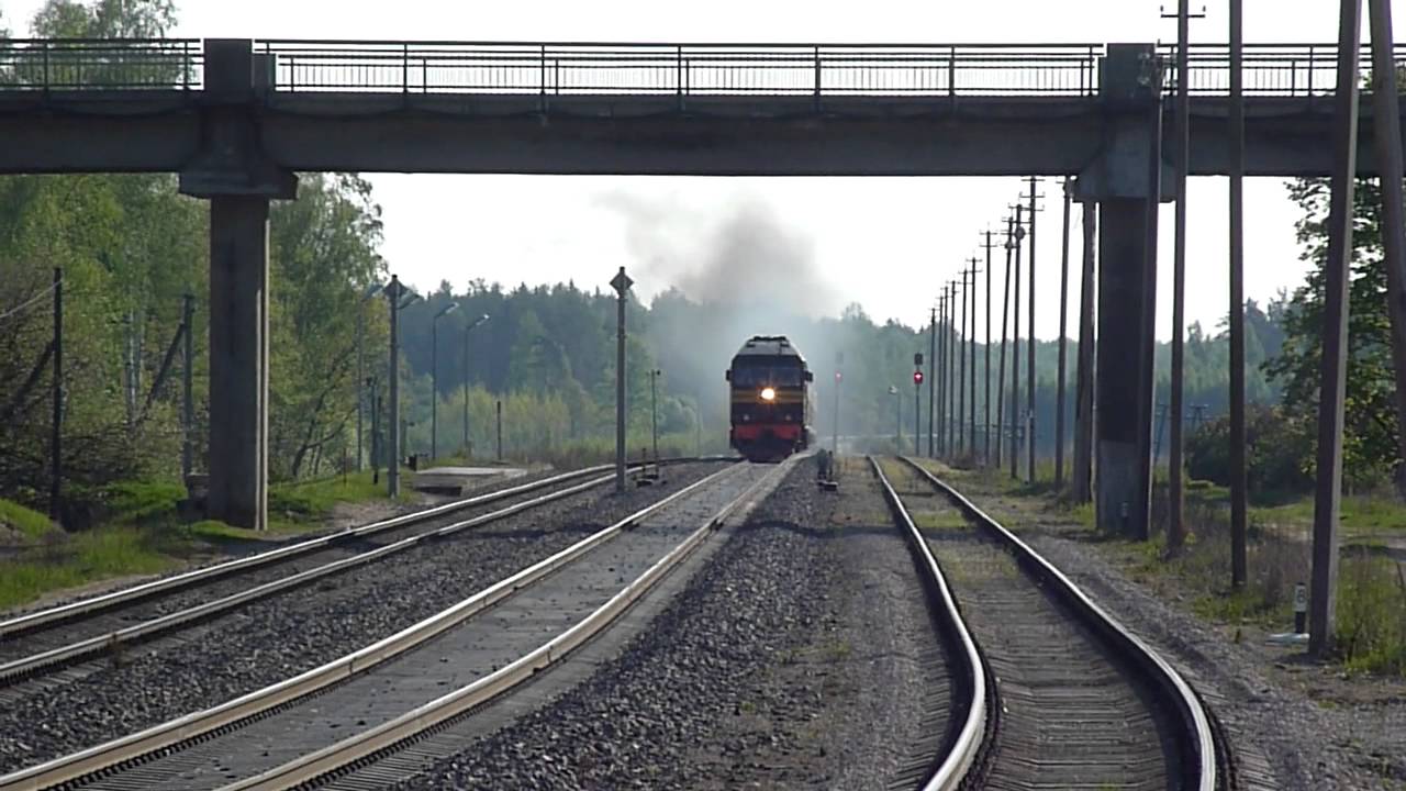 (Крустпилс - Елгава) ТЭП70-0230 + №001Р Москва - Рига