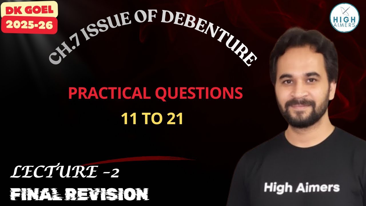 ch 6 Issue of Debentures ques 11 to 21